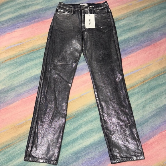 NWT FRAME Le Sylvie High Waist slender Straight Leg Jeans women’s size 27 - Picture 6 of 13